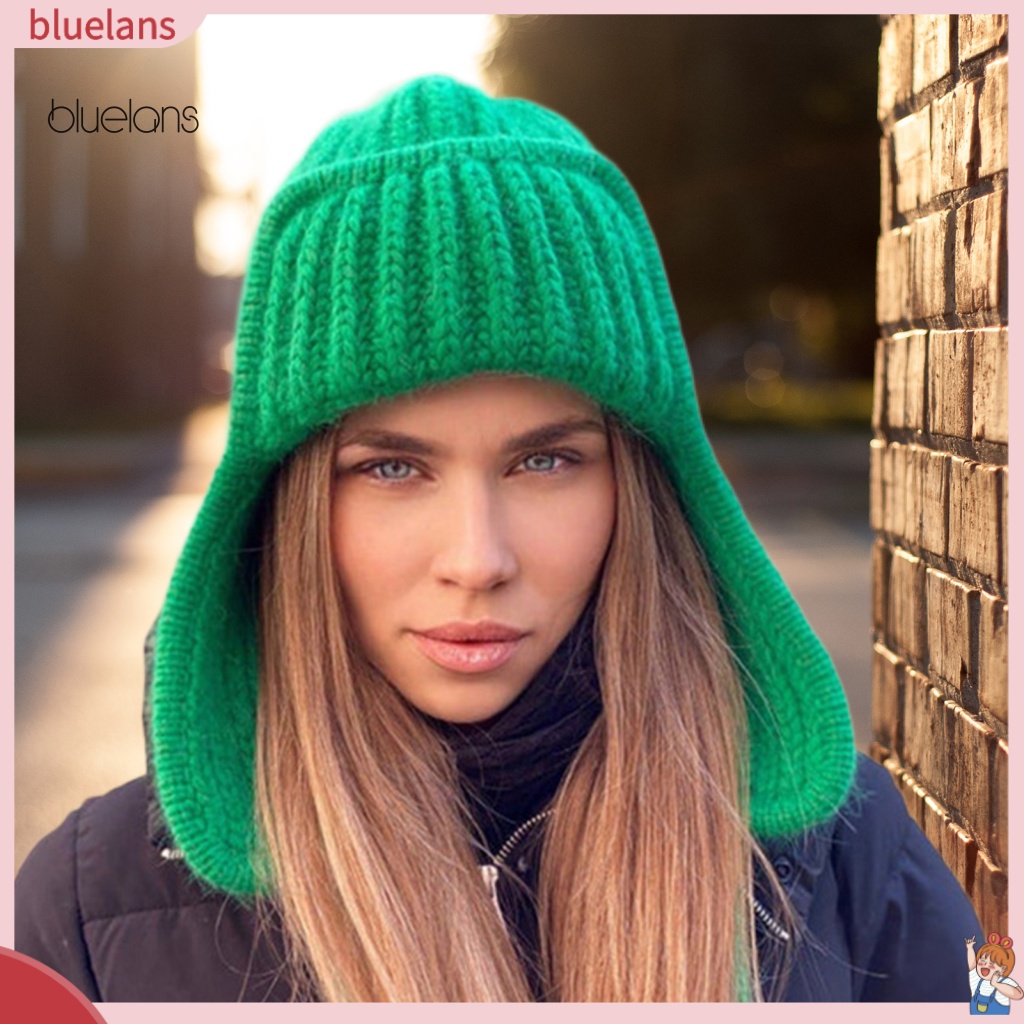 Mũ Dệt Kim Trùm Đầu Không Vành Giữ Ấm Mùa Đông Cho Nữ