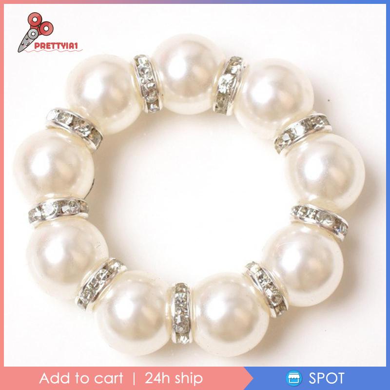 [Prettyia1] 4 Vòng Giữ Khăn Ăn Bằng Vải Đính Đá Rhinestone