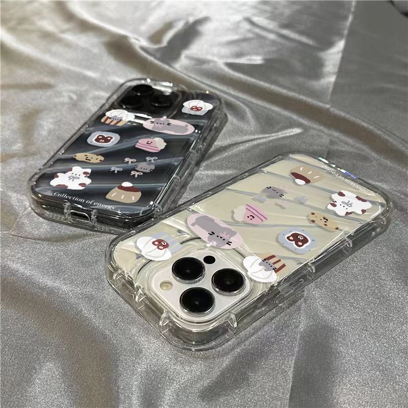 Ốp Điện Thoại Mềm Trong Suốt In Hình Mèo Hoạt Hình Dễ Thương Cho iPhone14promax 1312 / 11 7 / 8plus xr /ins AJM8