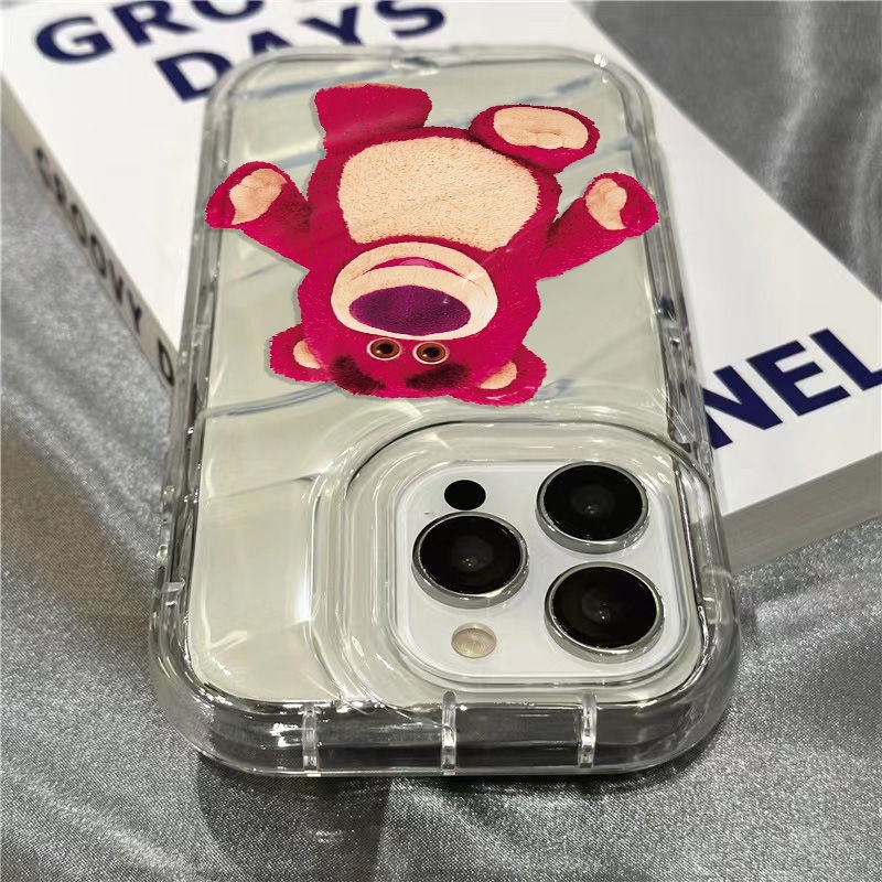 Ốp Điện Thoại Mềm Trong Suốt Hình Gấu Và Dâu Tây 1312 plussins8 Cho iPhone14promax / 7 Cute 11 / / Apple xr FJSS