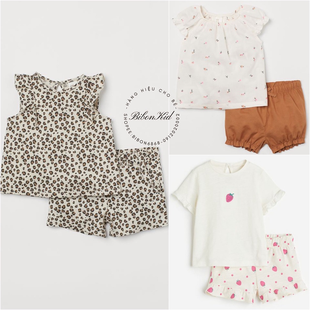 Set cộc bé gái săn sale HM UK 4-6m đến 3-4y