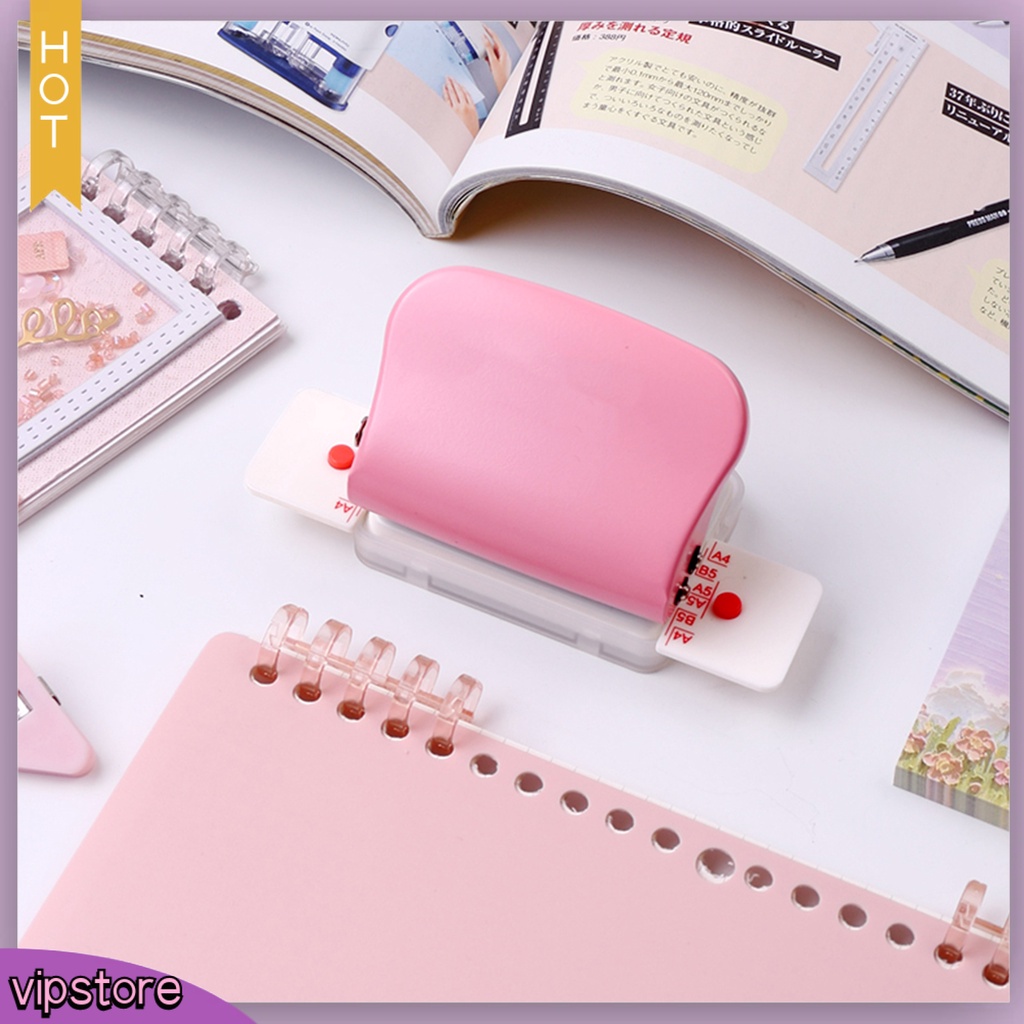 &lt;VIP&gt; Dụng Cụ Đục Lỗ Cầm Tay 6 Lỗ Bằng Nhựa Chống Trượt Thoải Mái Tiết Kiệm Sức Cho Học Sinh