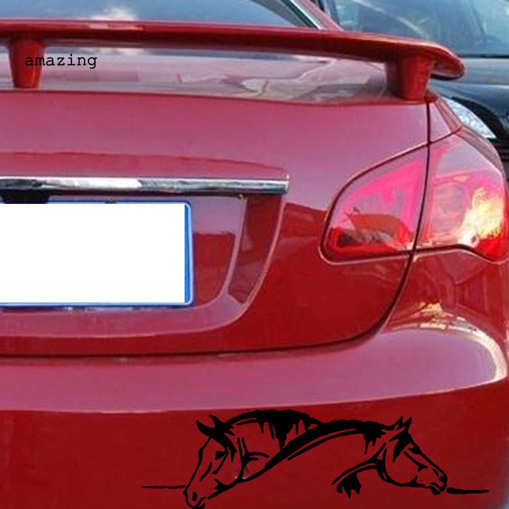 Đề Can Phản Quang Hình Hai Con Ngựa Vui Nhộn Sáng Tạo Dán Trang Trí Xe Hơi