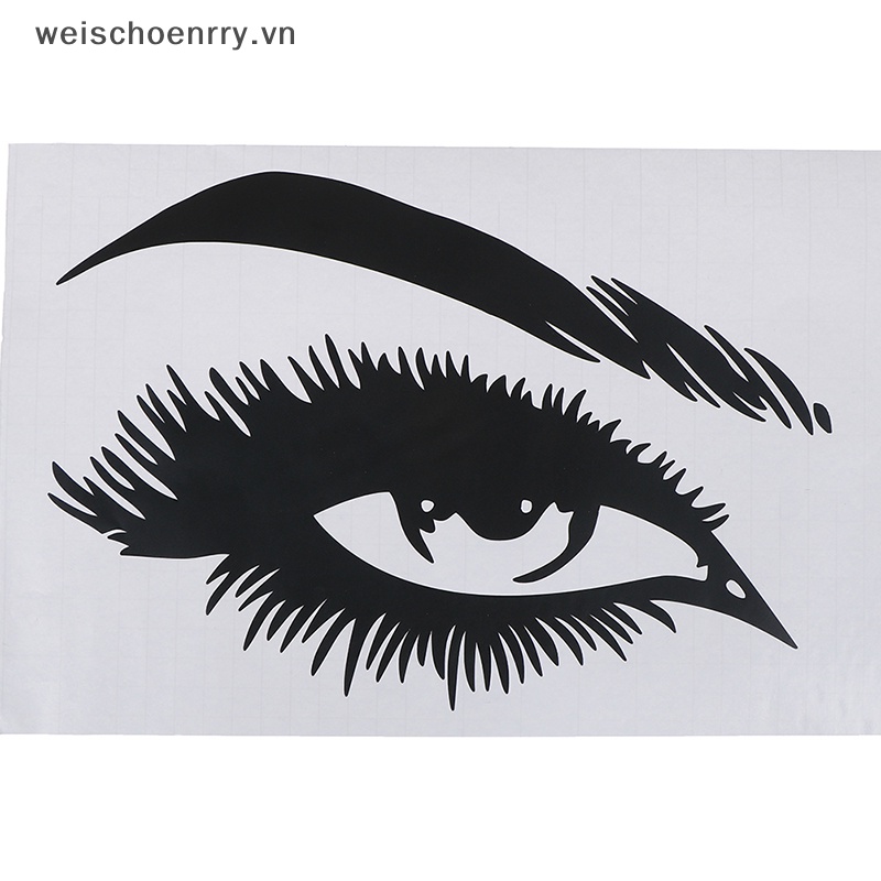 Sticker Dán Tường Họa Tiết Lông Mi Gợi Cảm Vn