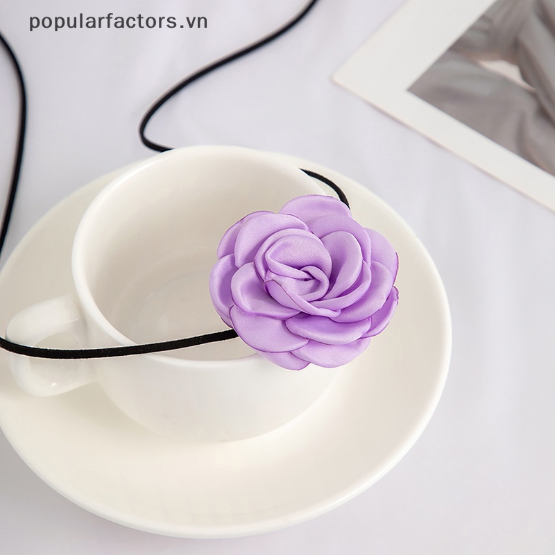 1 Vòng Cổ Choker Thắt Nút Điều Chỉnh Được Hình Hoa Hồng Cho Nữ