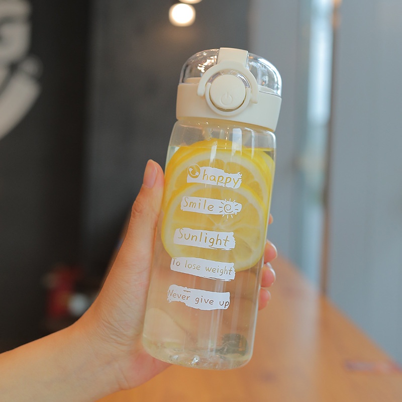 Bình Nước Nhựa Có Ống Hút Dung Tích 400ML Tiện Lợi