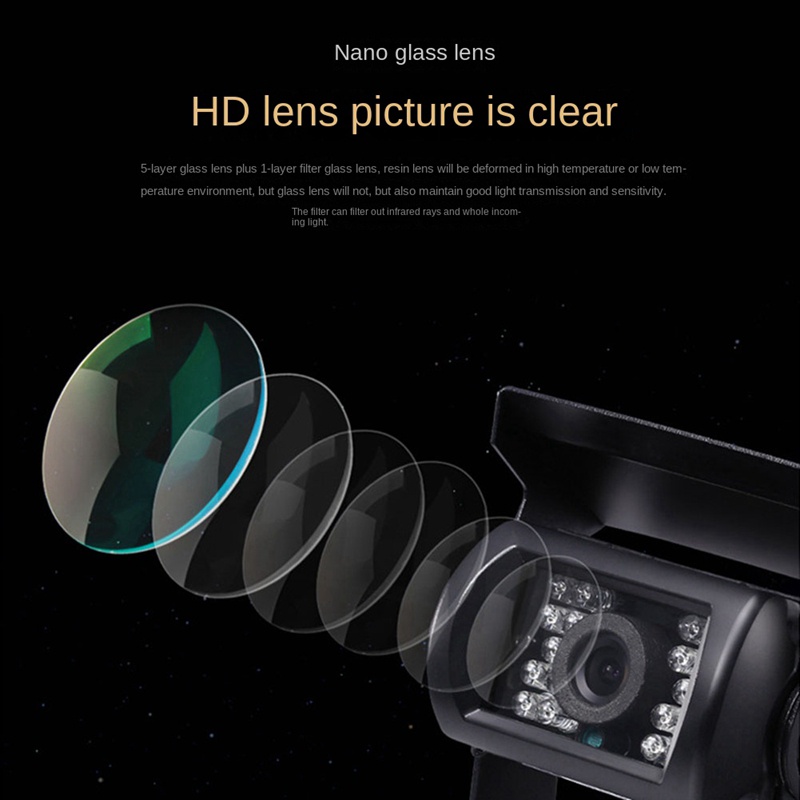 Camera Lùi Xe 18 Bóng led Chống Thấm Nước 12v 24v Chất Lượng Cao Dành Cho Ô Tô Xe Tải