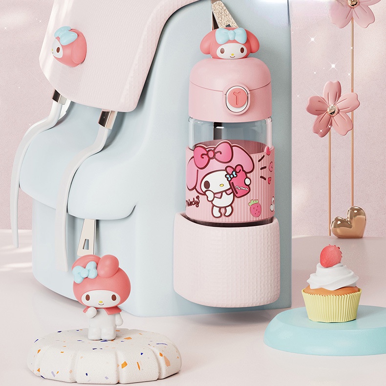Kawaii Sanrio Chai Nước Poppurin Kuromi Cinnamoroll Phim Hoạt Hình Ngoài Trời Kids Cup Boys Girls Quà Tặng