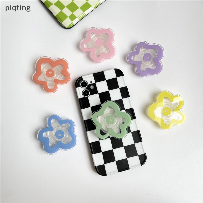 Piqt 1 Giá Đỡ Điện Thoại Bằng Acrylic Hình Hoa Đa Chức Năng Có Thể Gập Lại