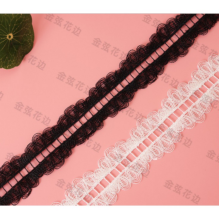 1 Yard Handicrafts Embroidered Net Lace Edge Trim Ribbon DIY Crafts DIY Trim Garment Sewing Accessories LY