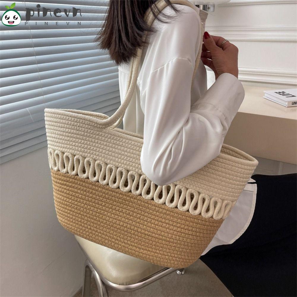 PINEVN Túi Tote Đeo Vai Sức Chứa Lớn Thời Trang Cho Nữ