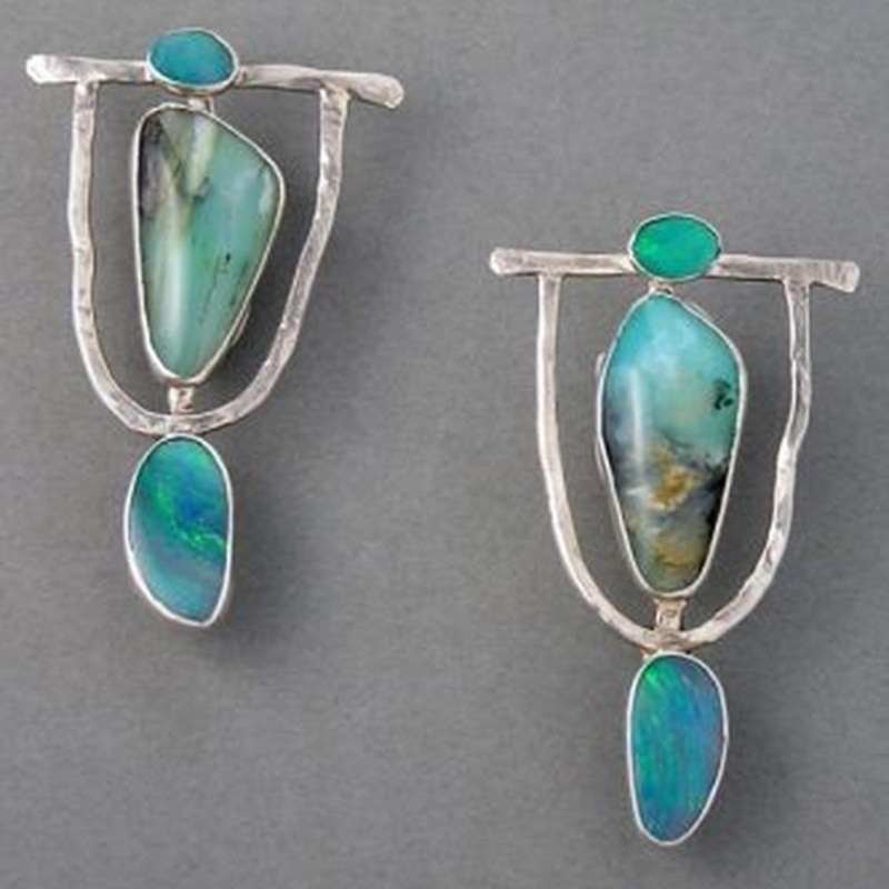 Khuyên Tai Đá Tự Nhiên Không Phai Màu Thời Trang