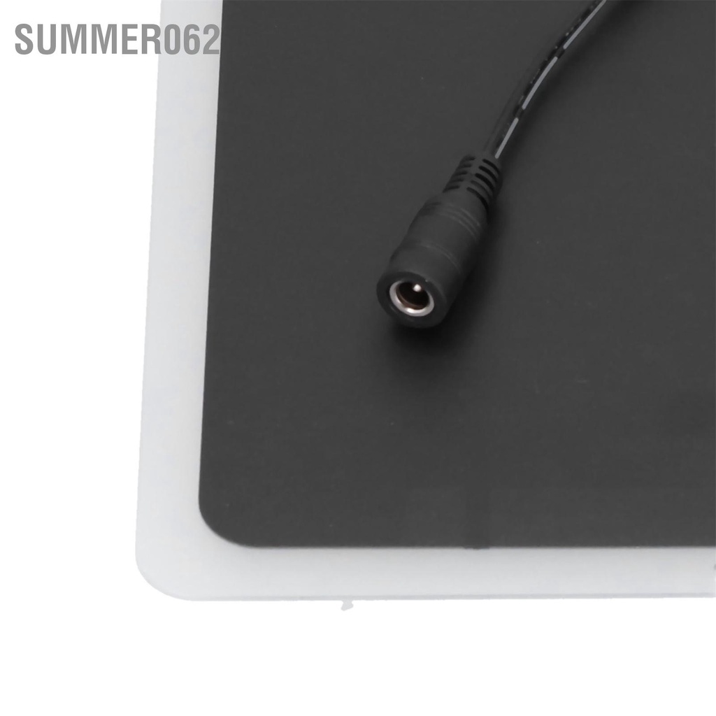 Summer062 Bộ sạc năng lượng mặt trời đơn tinh thể di động 6W 12V/5V Phụ kiện điện thoại trên ô tô