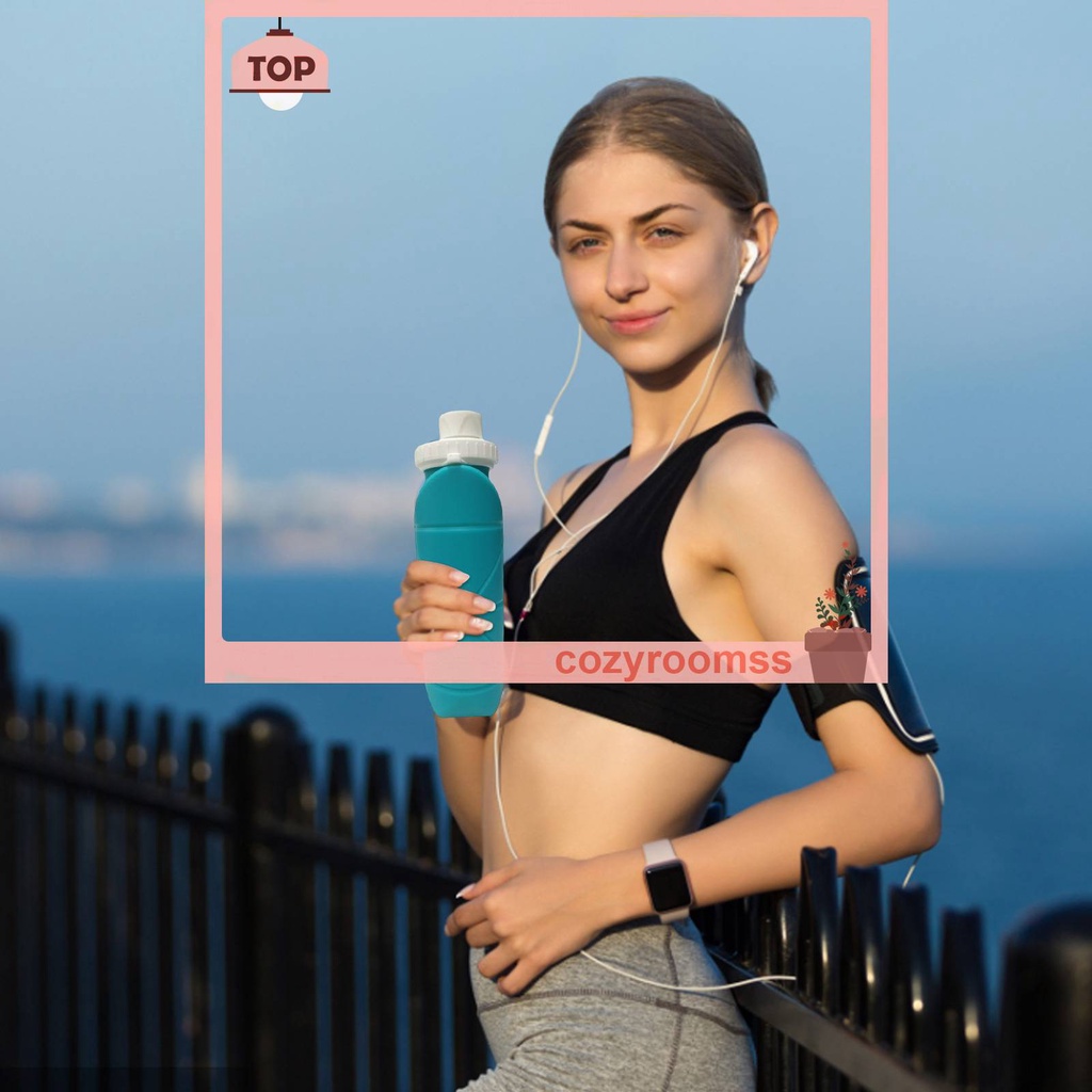 Bình Nước Thể Thao Bằng Silicone Có Thể Gấp Gọn Tiện Dụng