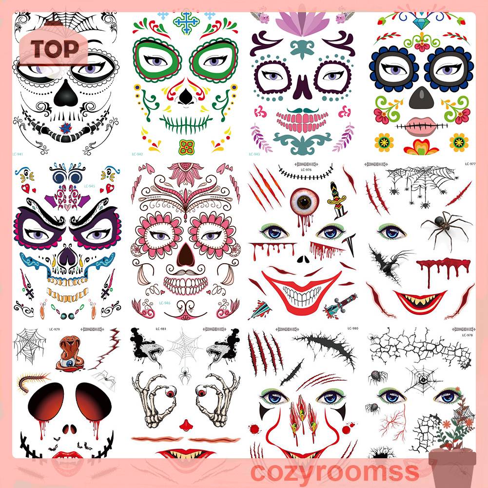 Set 6 Hình Xăm Dán 3D Chống Nước Hình Trừu Tượng Dành Cho Nam Nữ