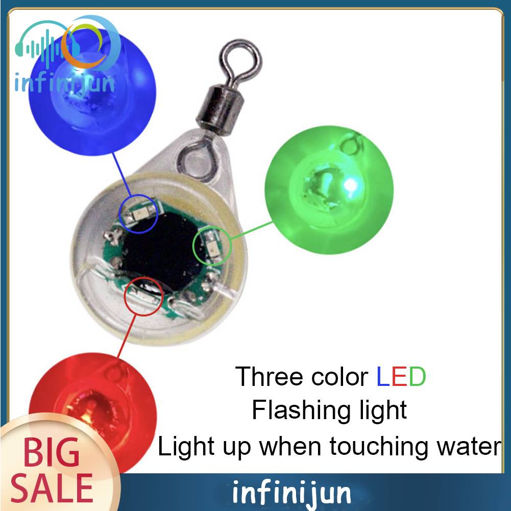 Mồi Câu Cá Mini Có Đèn LED 3 Màu Sắc