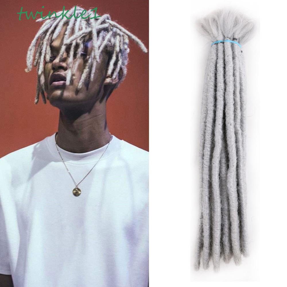 TWINKLE 1 Cuộn Tóc Bện Bằng Sợi Tổng Hợp Màu Xám Tự Nhiên Kháng Nhiệt Chất Lượng Cao