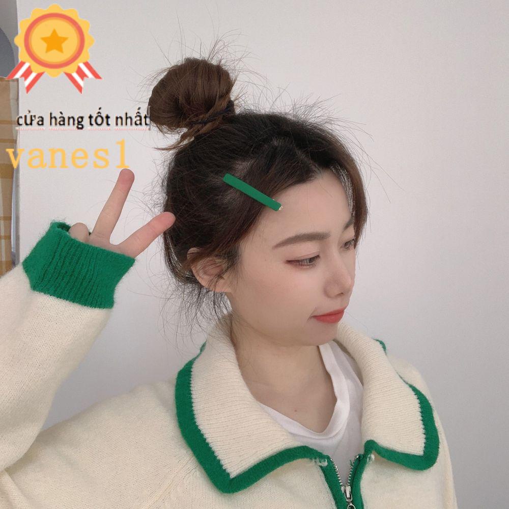 VANES1 Kẹp Tóc Màu Sắc Cầu Vồng Ngọt Ngào Phong Cách Hàn Quốc