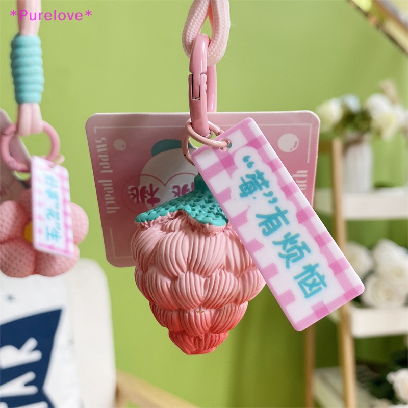 1 Móc Khóa Hình Quả Đào Xinh Xắn Mới