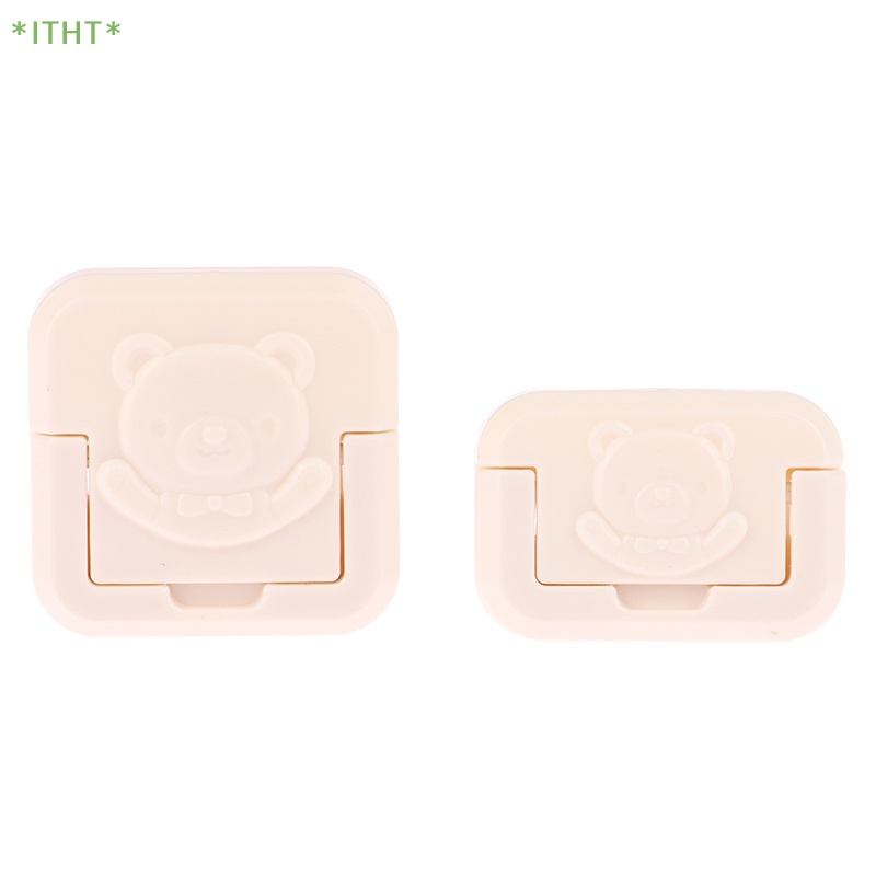 Bộ 5 Nắp Đậy Ổ Cắm Điện 2 / 3 Lỗ Hình Gấu Bảo Vệ An Toàn Cho Bé Mới