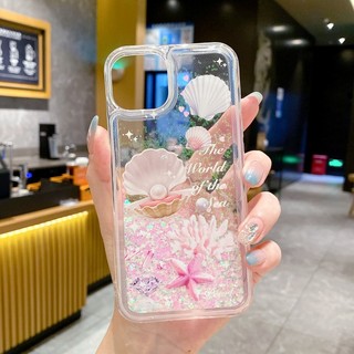 Ốp Lưng Kim TuyếN NướC HìNh Cây DừA Và Sao BiểN Cho Xiaomi Redmi Note 11s 11 10 Pro Note 9 9s Redmi 10 10C 9A Mi Poco X3 11T 10T