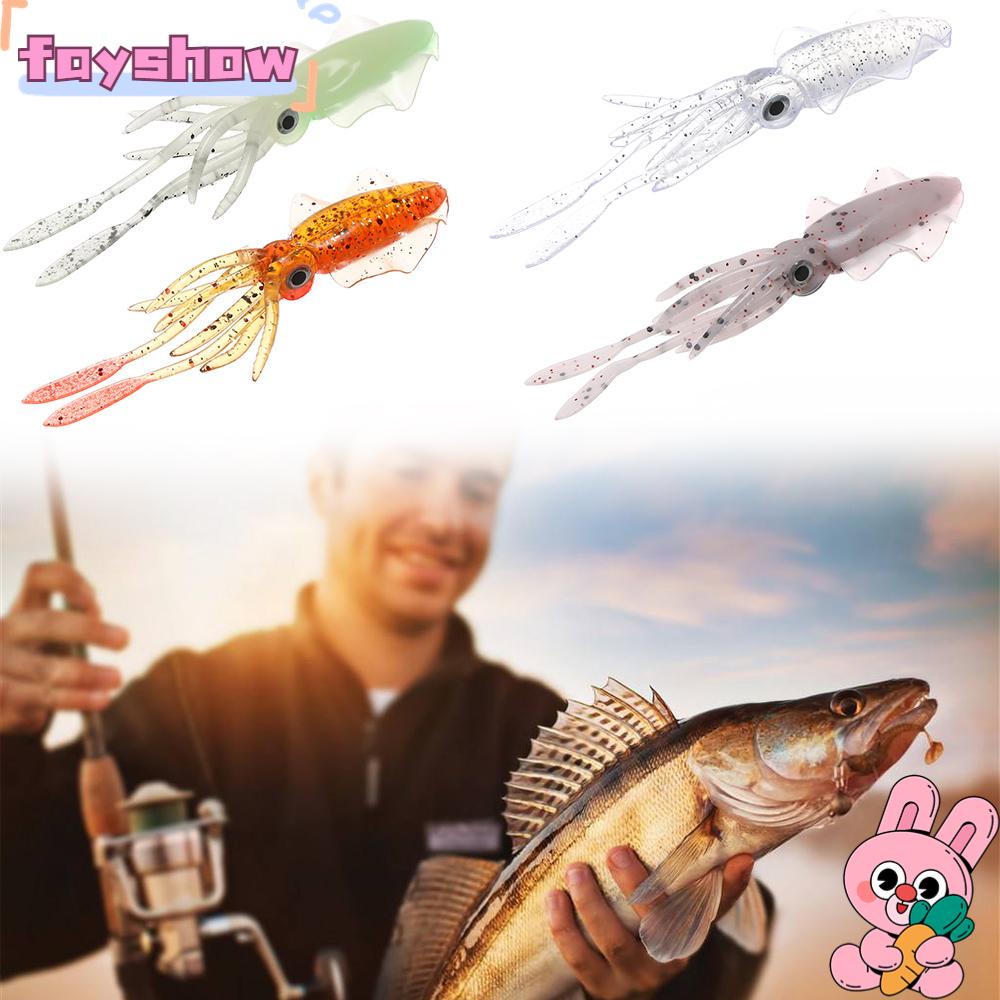 FAY Mồi Câu Cá Bằng Silicon Mềm Bền Bỉ Hình Bạch Tuộc