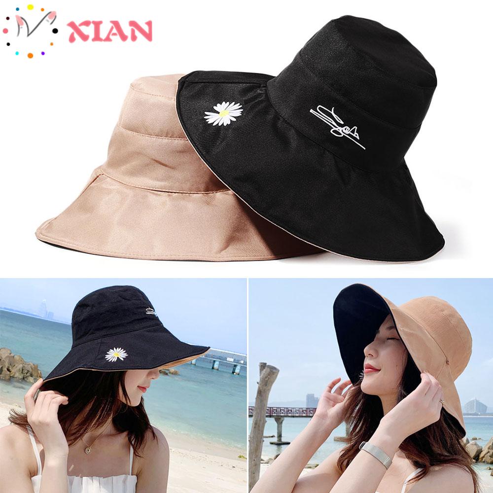 XIANTIN Nón Tai Bèo Hai Mặt Gấp Gọn Thời Trang Mùa Hè Cho Nữ