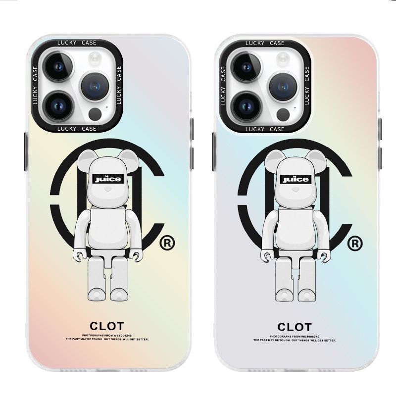 Ốp Điện Thoại Màu Laser Họa Tiết Gấu Dễ Thương Cho iPhonexr12678plusins1314 promax