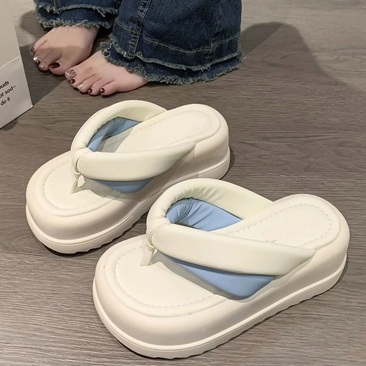 FEIJIANU Dép xỏ ngón dép kiểu nữ đi chơi dép bánh mì Thoải Mái Xinh Xắn 28Z23071421