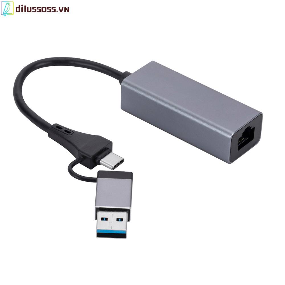 Bộ ChuyểN ĐổI Hub USB C Sang Ethernet RJ45 Lan Cho BàN PhíM + ChuộT + Camera