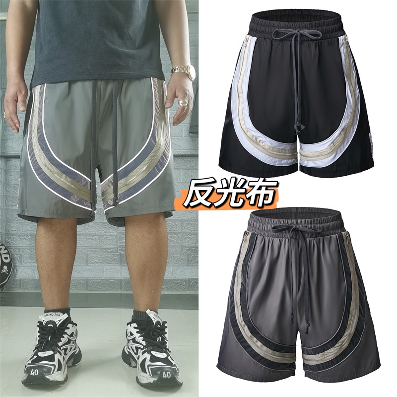Un-der8-quần Short Dáng Rộng Có Dây Kéo Đa Năng Khóa Kéo Đường Phố Cao Cấp Cho Nam
