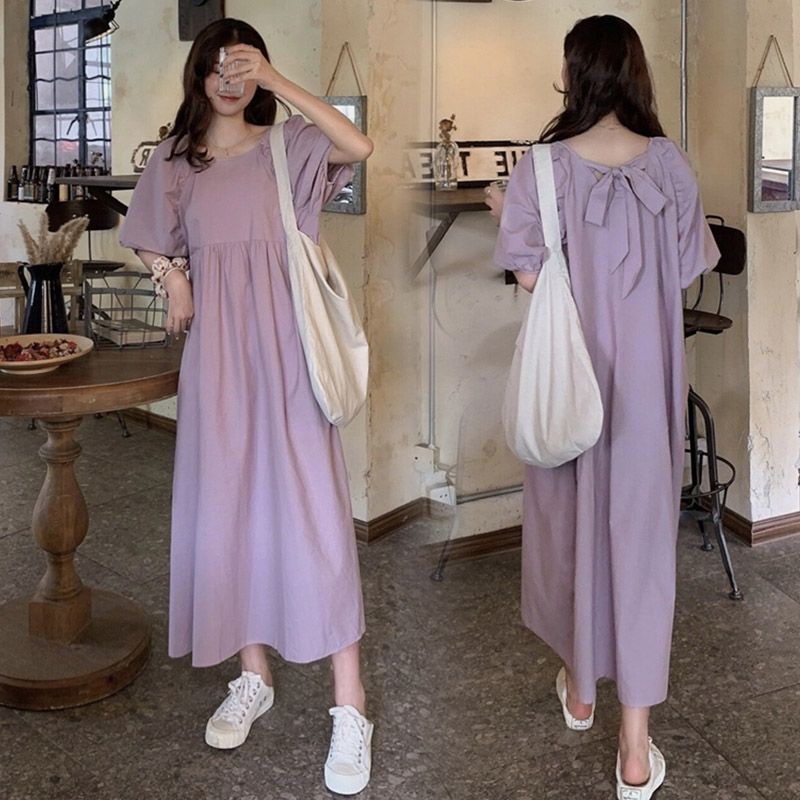 YHTN váy bầu Thời trang bigsize xinh đầm bầu bigsize dễ thương chân váy bầu
