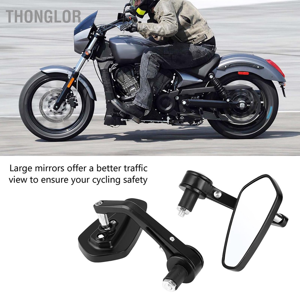 Thonglor 2 chiếc xe máy phổ thông 7/8 "Gương chiếu hậu bằng nhôm thanh tay cầm