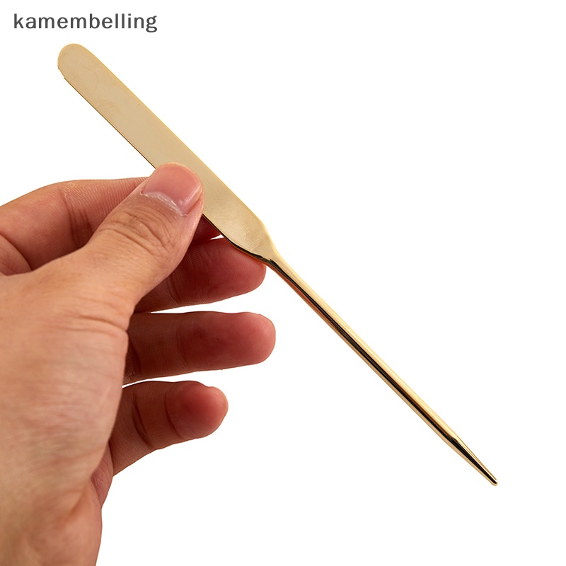 Thìa Trang Điểm Hai Đầu Bằng Thép Không Gỉ kamembelling Kèm Que Trộn PU