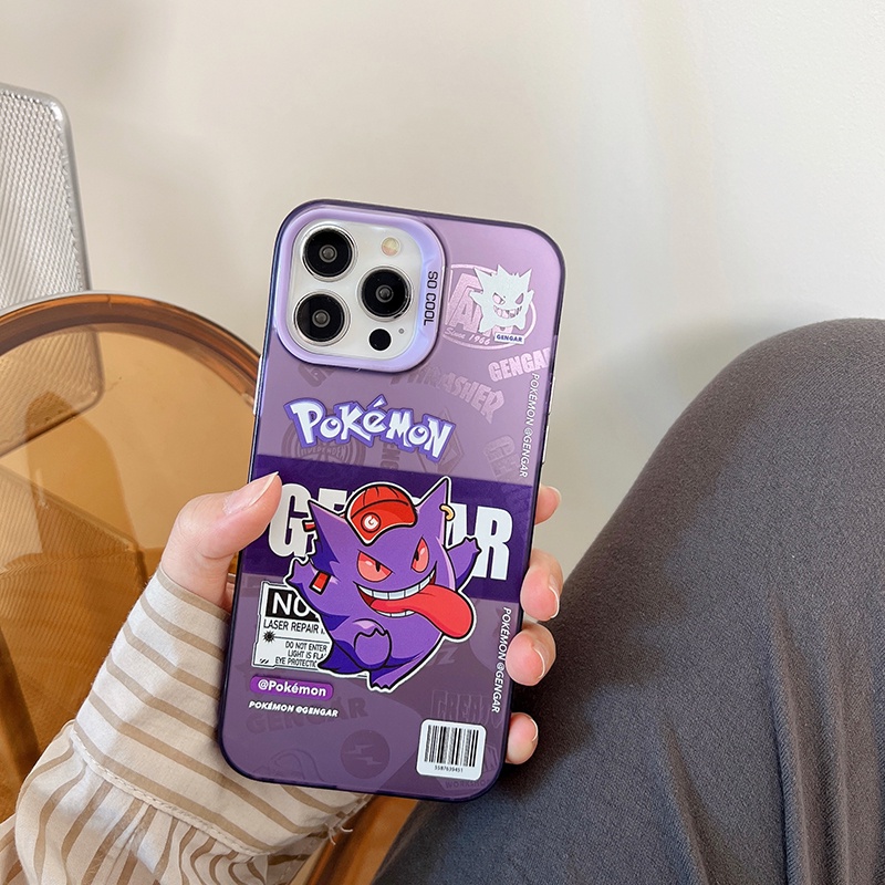 Ốp Điện Thoại Hai Mặt Màu Bạc In Hình Pikachu Thời Trang Cho iPhone 11 14 12 13 Pro Max