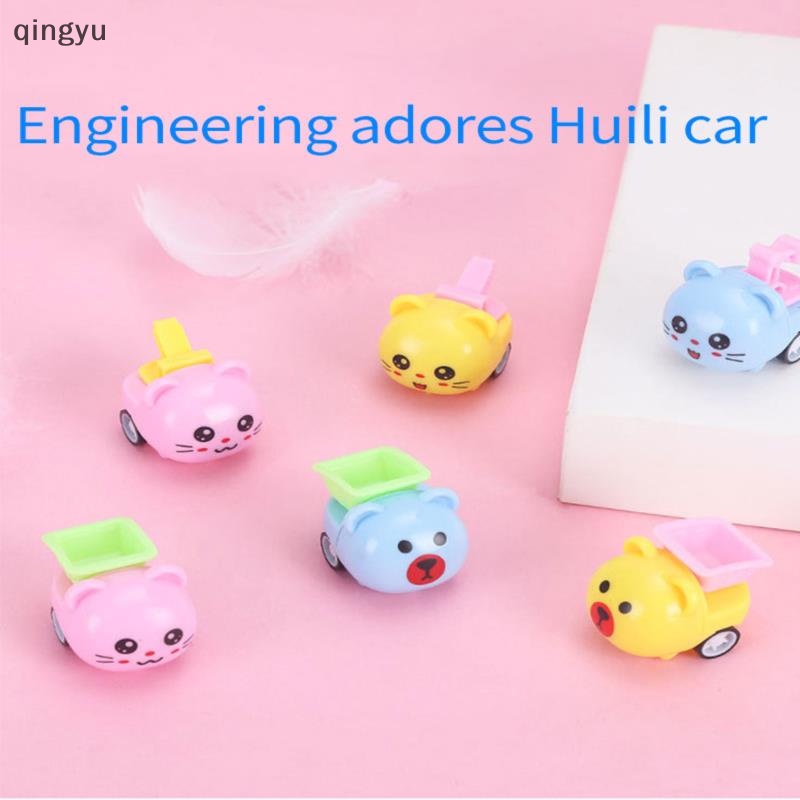 1 Đồ Chơi Xe Công Trường Kéo Dây Sau Lưng Vui Nhộn Cho Bé