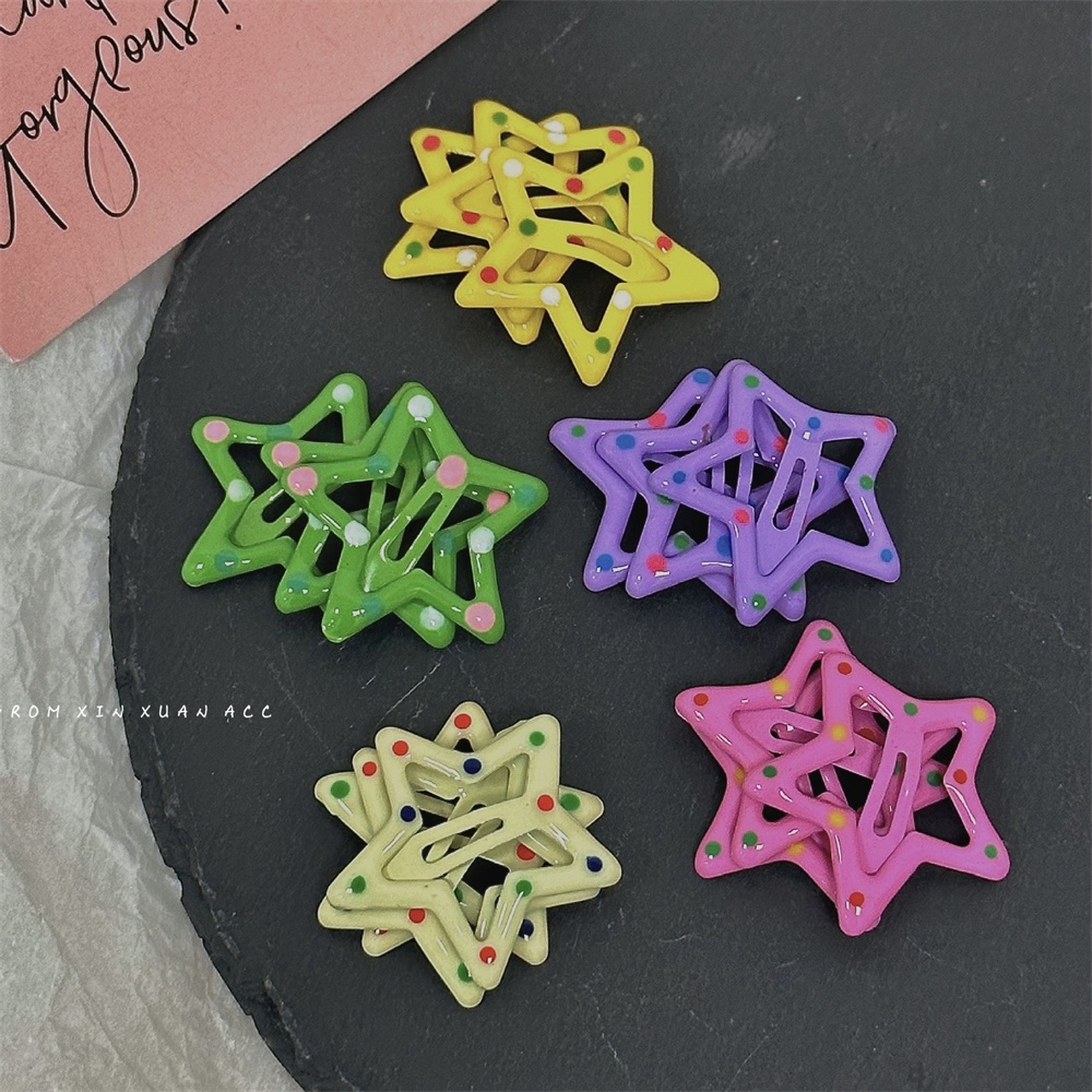 10 Chiếc Kid Kẹp Tóc Năm Cánh Kẹp Tóc Ngôi Sao BB Kẹp Bé Gái Đầu Phụ Kiện KINOSTAR KINOSTAR KINOSTAR .
