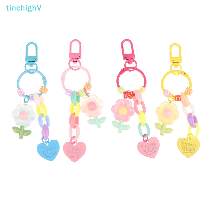 [TinchighV] Móc Khóa Hình Hoa Tulip Trái Tim Dễ Thương Trang Trí Ba Lô / Ô Tô [Mới]