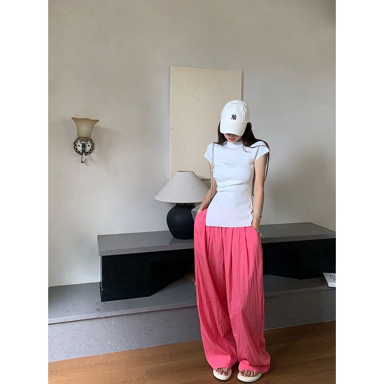 Áo Thun Tay Ngắn Thiết Kế Xẻ Tà Phong Cách Mới Cho Nữ