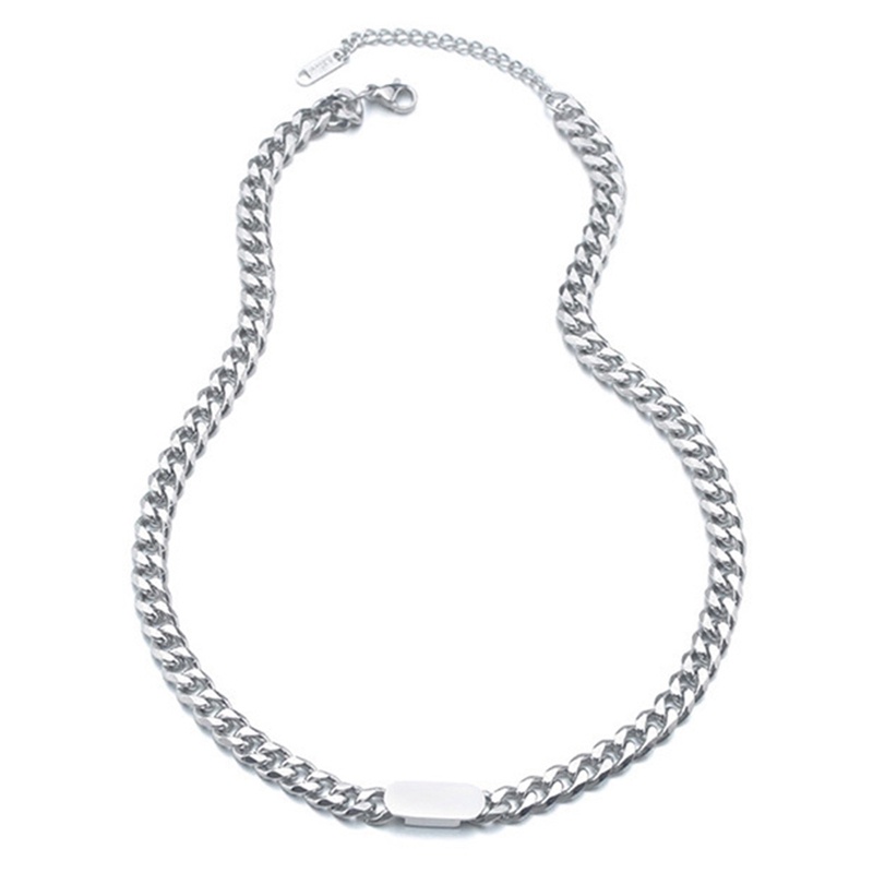 Ygt Vòng cổ Mặt Vuông Đơn Giản Phong Cách Hip Hop Cho Cặp Đôi