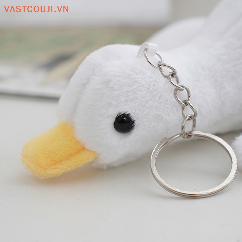 Thú Nhồi Bông Hình Chú Ngỗng Và Hoa Dễ Thương Trang Trí Móc Khóa