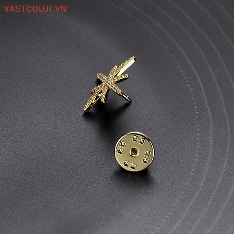 Ghim Cài Áo Hình Hoa / Ngôi Sao Bằng Kim Loại Chống Lóa Thời Trang Cho Nữ