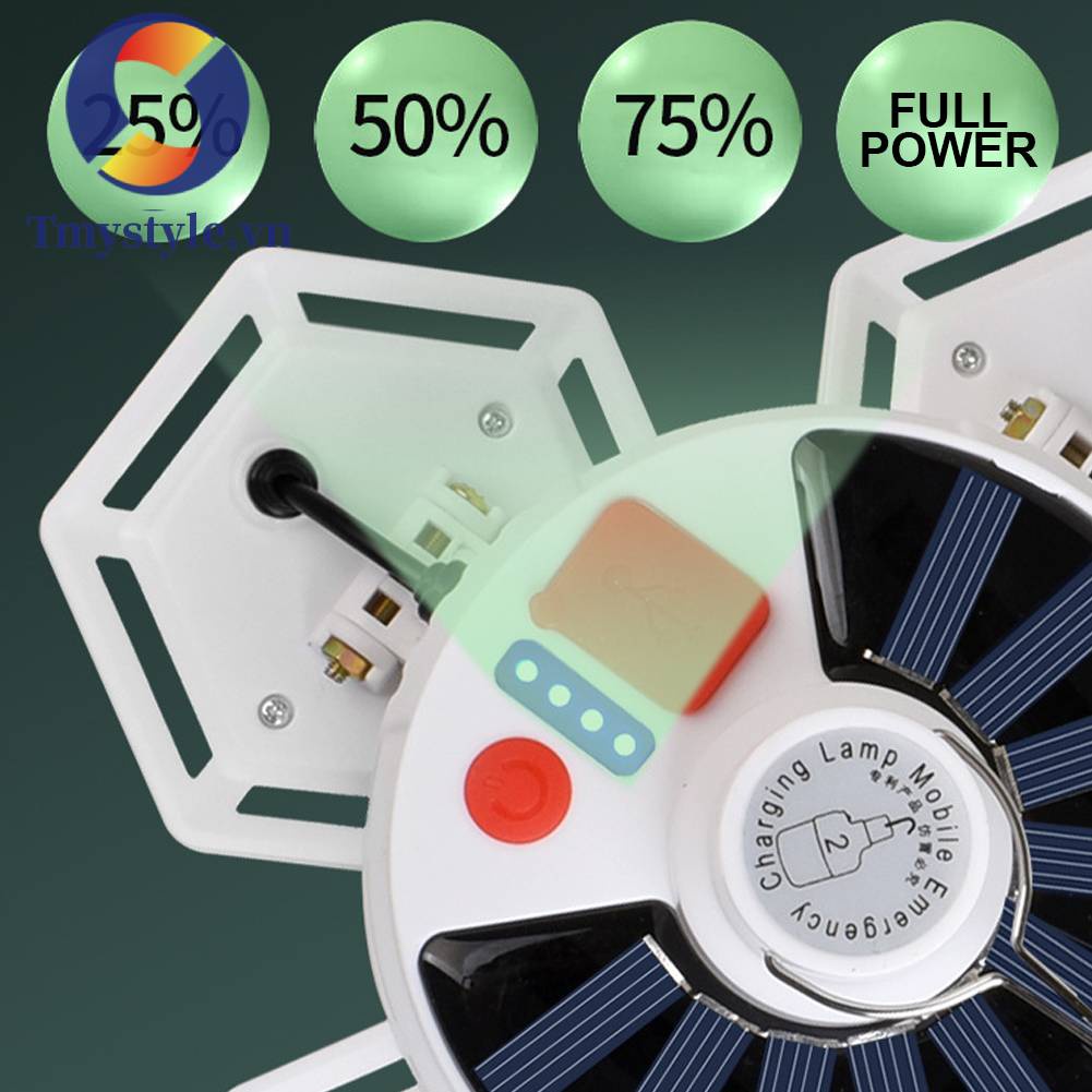 Đèn Cắm Trại Năng Lượng Mặt Trời Chống Thấm Nước 85W Gấp Gọn Tiện Lợi