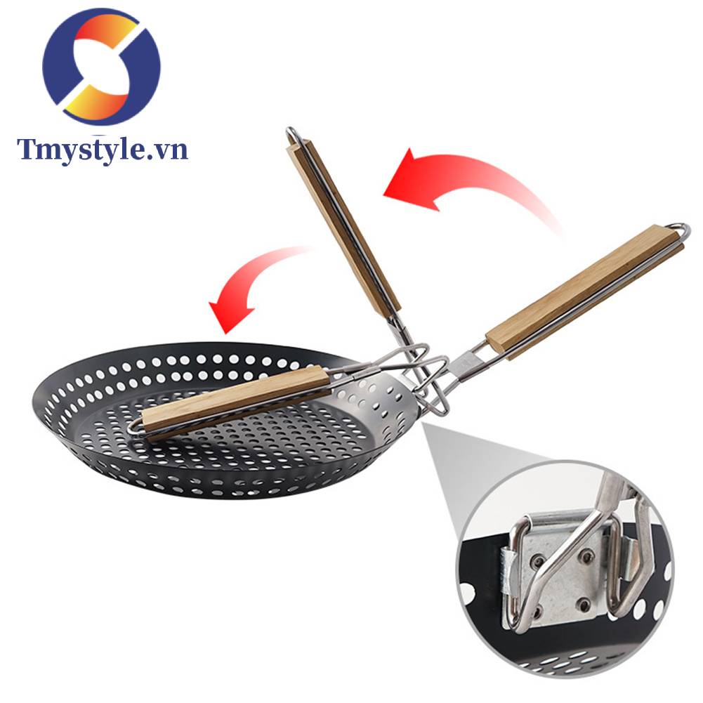 Chảo Nướng BBQ Siêu Nhẹ Có Thể Gấp Gọn Tiện Dụng Mang Theo Du Lịch Cắm Trại