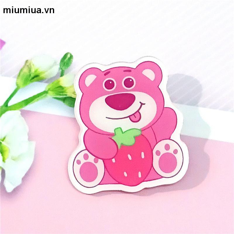 miumiuaHuy hiệu cài áo pin cài áo trang trí balo túi xách Gấu dâu Lotso Toy story đáng yêu