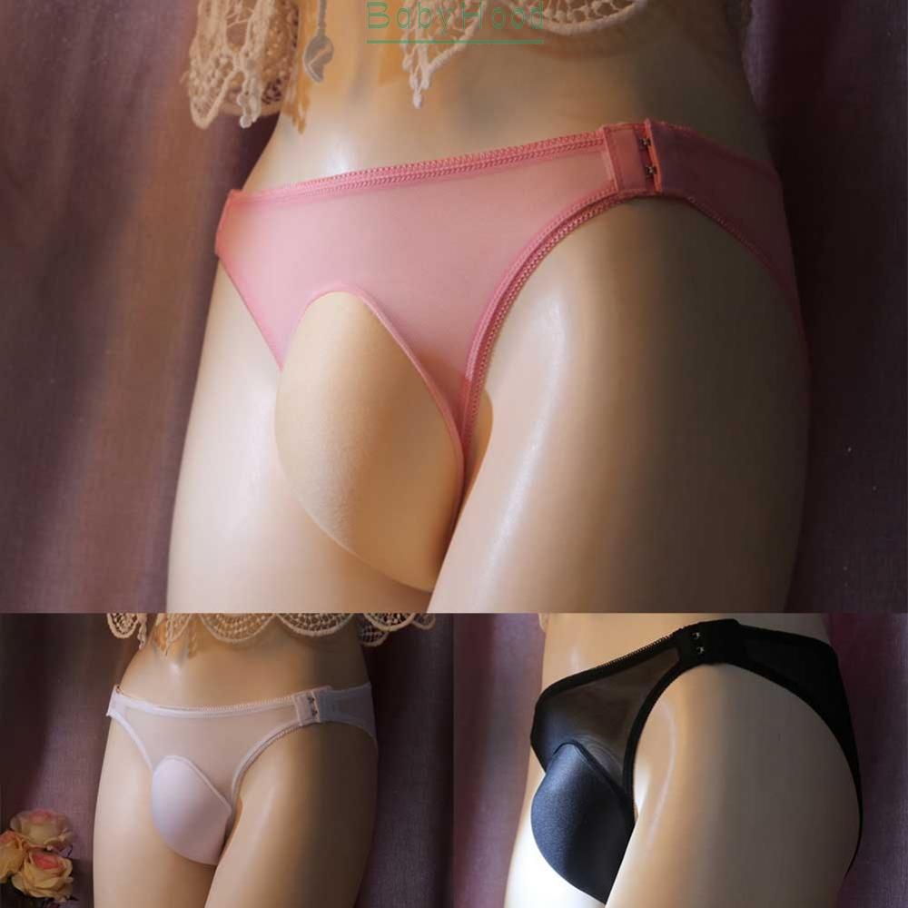 Men\'s Brief Crossdress Lingerie Low Waist Mesh Panties Panties Polyester#BBHOOD