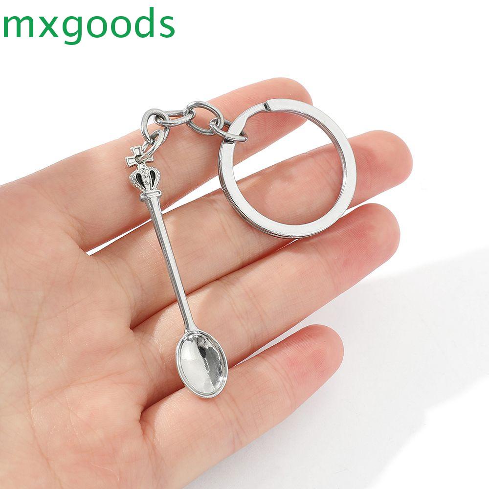 MXGOODS Móc Khóa Hình Muỗng Kim Loại Phong Cách Giáng Sinh Vintage