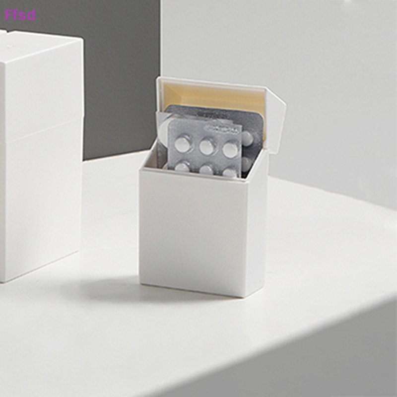 {Ffsd} Hộp Trắng Nhỏ Đựng Thẻ Ảnh Nắp Gập Vuông ABS Chống Bụi Bẩn Sắp Xếp Gọn Gàng Đơn Giản * Bán Chạy