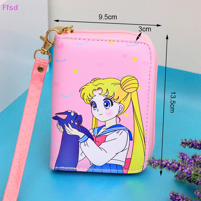 {Ffsd} Ví Ngắn Cầm Tay Mini Có Khóa Kéo Họa Tiết Hoạt Hình Dễ Thương Tươi Mới Cho Nữ Sinh