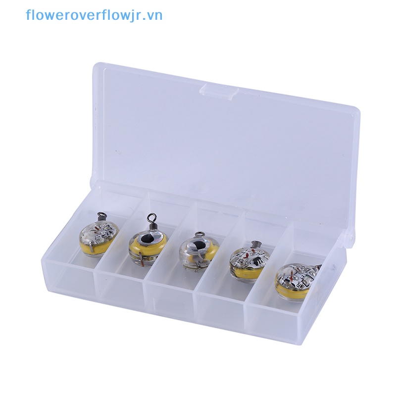 Mồi Giả Nhử Cá Hình Con Mực Có Đèn LED Màu Xanh Lá Cây